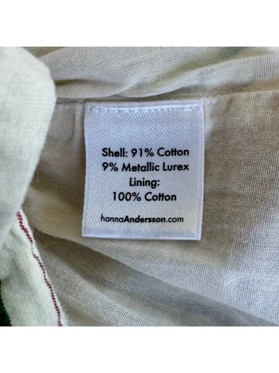 HANNA ANDERSSON Metallic Striped Dress Girls 6-7 120 Rainbow Shimmer Tunic Top - Picture 7 of 8